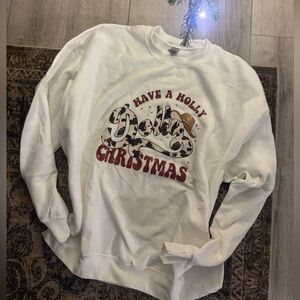 White 'Have a Holly DOLLY Christmas' Sweatshirt